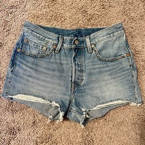 Levi’s 501s denim shorts. Size 27